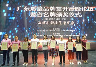 九游j9（中国）荣获“广东省名牌产品”称号